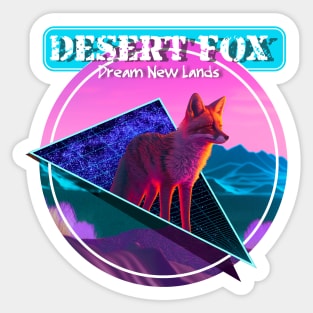 D. Fox Simple V.1 - Dream New Lands - 砂漠のキツネ Sticker